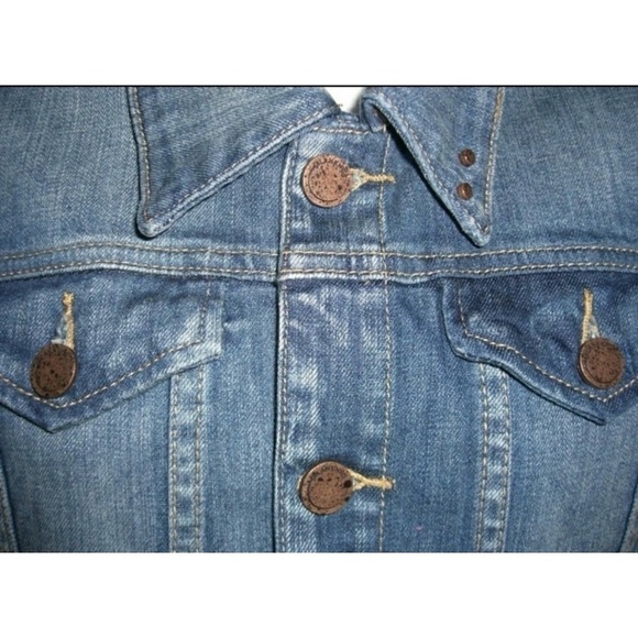 Blank NYC Vest Denim Distressed Fray Jean Festival Grunge alt egirl Rock Concert - Picture 6 of 10